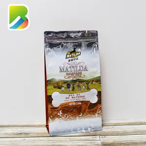 Sacchetto di cibo per cani stampato personalizzato imballaggio di plastica con chiusura a Zip pacchetto Snack Pet Treat Food Bag