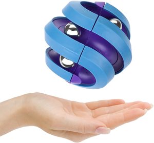 Hot Selling Finger Pinball Gyro Stress Release Magnetic Maze 4 Balls Fidget Spinning <b>Plastic</b> <b>Bead</b> Orbit Ball Cube for Girls Boys - Product Image 3