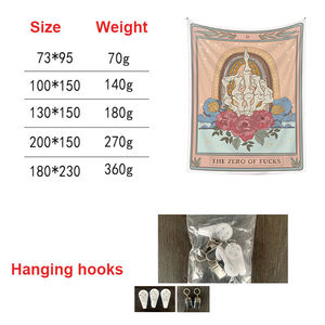 Niedliche Astrologie <span class=keywords><strong>Tarot</strong></span> Tapisserie Hexerei Tee Kaffee Hintergrund Stoff Wandbehang für Raum - Product Image 5