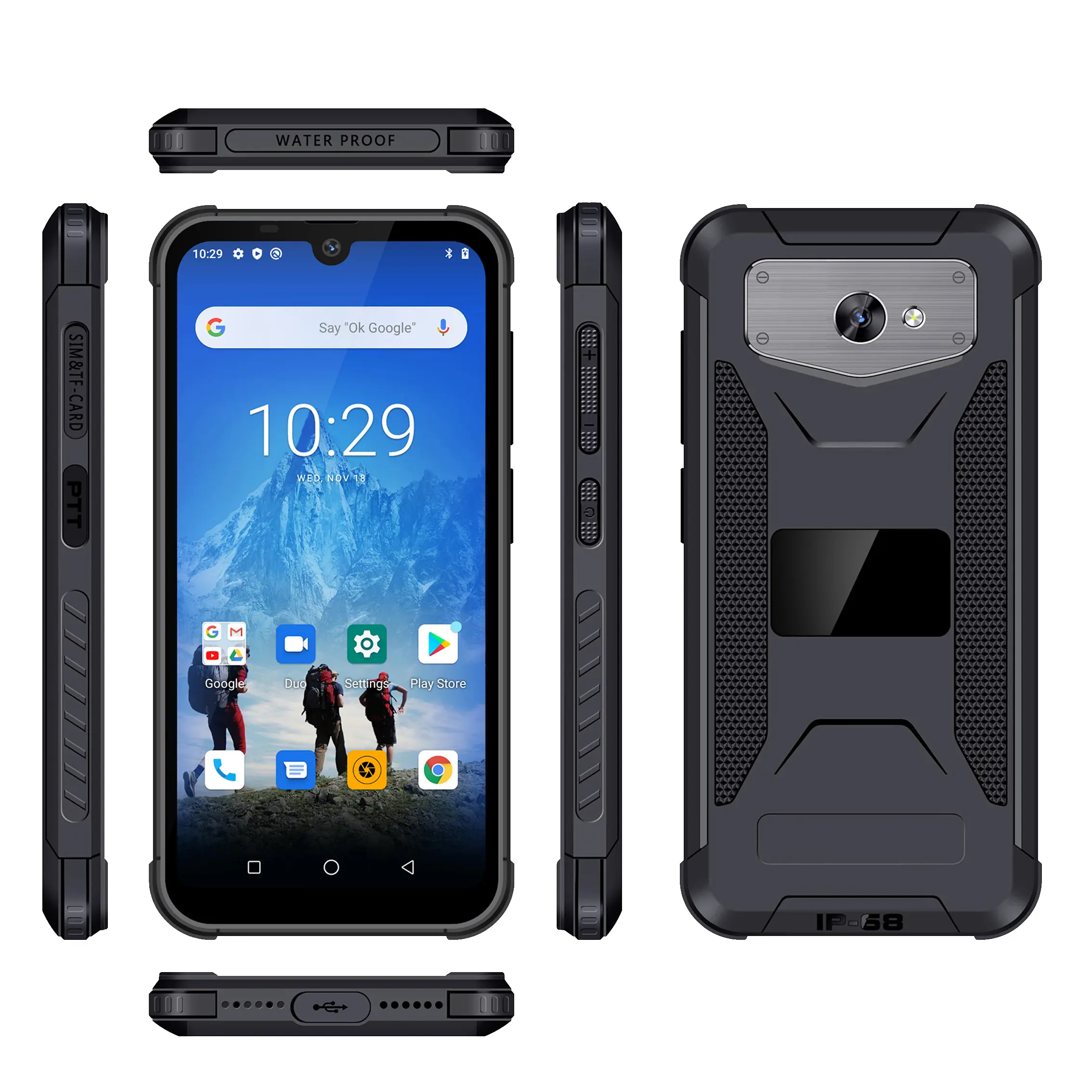 מרבי הנחה Phonemax M1s הכפול 4g מוקשח טלפון 3G + 32GB זול אנדרואיד נייד עמיד למים NFC wifi qcta Core 3G & 4G Smartphone