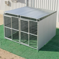 Chenil pour chien d'extérieur en fil soudé en métal robuste/maison fermée, super grande maison en cage pour animaux de compagnie à vendre