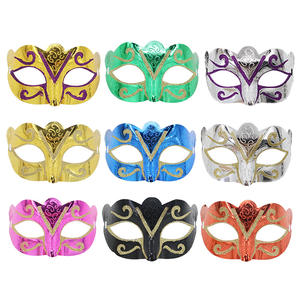 金色白色化装舞会 PVC 威尼斯眼罩 舞会嘉年华派对面具 派对服装配饰 - Product Image 4