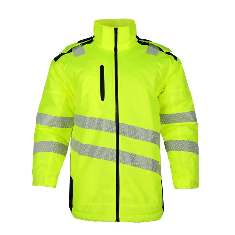 Ropa impermeable de seguridad de trabajo de alta visibilidad ropa de trabajo reflectante de invierno chaqueta HI Viz para hombres