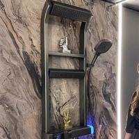 Hôtel en vente chaude salle de bain moderne mural mitigeur en céramique thermostatique doux colonne de douche ensemble laiton inoxydable appartement