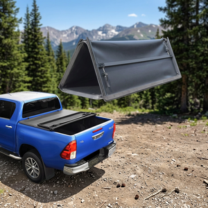 Couverture de benne de camion pliable en vinyle souple OEM Vietnam pour Toyota NP300 Ford F150 - Étanche et verrouillable - Product Image 1