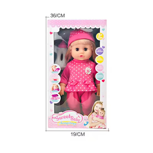 Poupée interactive EPT de 14 pouces qui boit et fait pipi avec biberon, 4 sons, poupée parlante IC, jeu de rôle, cadeau pour enfants de 3 ans et plus - Product Image 3