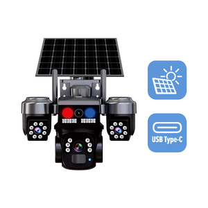Caméra solaire YAG V380 Pro 12mp à 3 objectifs, caméra haute résolution, sans carte SIM et sans Wifi, IP <span class=keywords><strong>TPZ</strong></span>, caméra de sécurité extérieure avec batterie - Product Image 5