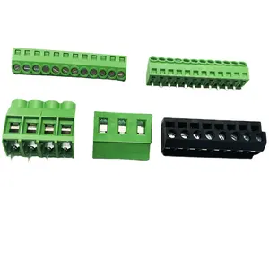 Blok Terminal disesuaikan sekrup Universal 5.0/5.08/7.5/7.62mm 12P LURUS PCB koneksi listrik aksesoris konektor