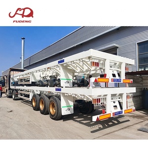 <span class=keywords><strong>Remorque</strong></span> a  <span class=keywords><strong>plateau</strong></span> 20 40 45 pieds, 3 a 4 Essieux pour un Tonnage de 40 a 100t - Product Image 3