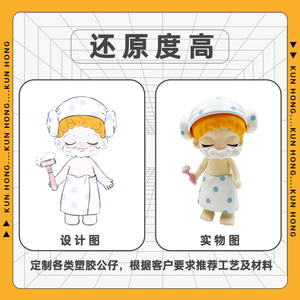 Caja ciega de PVC personalizada para muñecas, juego de moda, colgante de llavero hecho a mano, modelo de juguete, nueva condición, adornos artesanales de resina de vinilo - Product Image 4