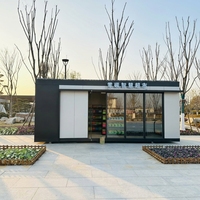 Kiosque de service modulaire en acier isolé ignifuge, conteneur mobile, étanche, pour restauration rapide, bar à cocktails, mini-marché, avec contrôle intelligent
