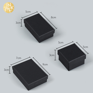 Caja de Regalo de Cartón Negro Personalizada al por Mayor de <span class=keywords><strong>INPACK</strong></span> con Impresión en Relieve y Logotipo para Anillos, Joyas, Relojes, Embalaje de Papel - Product Image 2