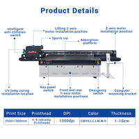Impresora UV Plana Industrial KJ-2513, Máquina de Impresión Digital para Impresión de Gran Formato en Acrílico y Vidrio