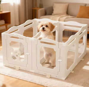 Gabbia per Gatti da Interno/Esterno, Recinto Trasparente Mobile con Chiusura a Bottone, Box per Animali Domestici Sicuro e Isolante - Product Image 2