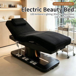 <span class=keywords><strong>Lit</strong></span> de massage <span class=keywords><strong>électrique</strong></span> haut de gamme avec design incurvé, éclairage LED, chauffage et modes de contrôle doubles pour salon de beauté et spa facial - Product Image 1