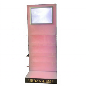 Floor Standing LED Acrylic Display <b>Stand</b> with LCD Screen Digital Showcase Rack with Video Advertising Display for Retail Store - Product Image 1