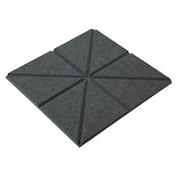 Panneaux muraux acoustiques en fibre de polyester hexagonale, absorption acoustique, carreaux muraux décoratifs pour bureau, hôtel
