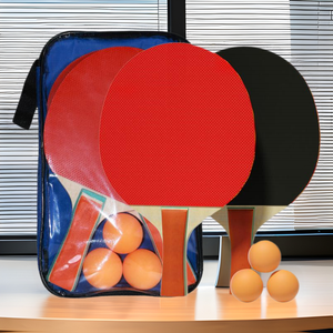 ชุดไม้ปิงปองแบบพกพาขนาด 158x152 มม. พร้อมลูกปิงปอง 3 ลูกและกระเป๋าสำหรับฝึกซ้อมเด็ก - Product Image 1