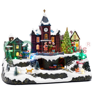EAGLEGIFTS New Product Indoor Ornaments Glowing <strong>House</strong> <strong>Resin</strong> <strong>Christmas</strong> <strong>Village</strong> <strong>House</strong> Decoration - Product Image 6
