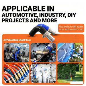 Réducteur de coude en <span class=keywords><strong>silicone</strong></span> de couleur/taille personnalisée, adaptateur de tuyau flexible à <span class=keywords><strong>90</strong></span> degrés pour radiateur de turbo d'intercooler, tuyau d'admission d'air - Product Image 3