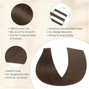 Elailite extension <span class=keywords><strong>capelli</strong></span> Remy macchina europea doppia trama vera doppia faccia 100g 10 gettare adesivo nastro per cucire 40cm #2 - Product Image 3