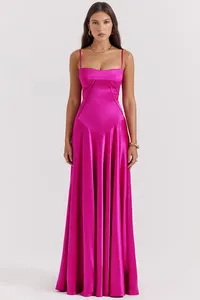 Vestido Largo de Gasa con Encaje Vintage para Mujer, Casual, de Verano, para Noche, Fiesta de Cumpleaños, Venta al por Mayor, Formal, Sexy, Elegante, para Cena, 2025 - Product Image 4