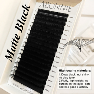 Perlengkapan Bulu Mata Abonnie, Ekstensi Bulu Mata Cashmere Grosir, Bulu Mata Individual, Ekstensi Bulu Mata Klasik, Bulu Mata Hitam Matte dalam Tray - Product Image 4