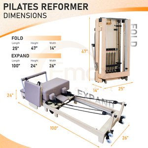 Body Building <span class=keywords><strong>Pilates</strong></span> pieghevole materiale di legno reforming Logo personalizzato <span class=keywords><strong>Pilates</strong></span> uso domestico - Product Image 4