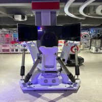 Ensemble complet Réalité virtuelle 6 axes 3 écrans Motion Flight Simulator Platform Ride 3d Driving Car Racing Simulator