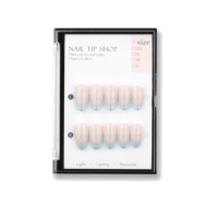 30 pièces de faux ongles en acrylique pour filles, ongles artificiels de haute qualité, motif pois, forme amande, vente en gros