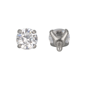 Gioielli per <span class=keywords><strong>Piercing</strong></span> in <span class=keywords><strong>Titanio</strong></span> con Zirconi Colorati, Orecchino a Labbro con Filettatura Interna 16G - Product Image 3