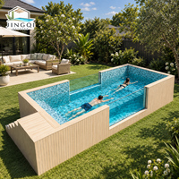 Piscine hors sol préfabriquée en composite de fibre de verre (FRP) pour jardin, jacuzzi spa profond, prix usine