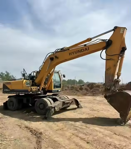 Excavadora de ruedas HYUNDAI 210W-7 210W-9 original Coreana de segunda mano en excelentes condiciones en stock - Product Image 2