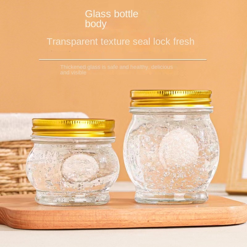 Steamable Household Glass Jam Bottle Bird's Nest Canned Honey Pickles Storage Sealed Jar Jiangsu Silk Screen Printed China