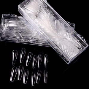 TSZS 200 pièces couverture complète Extension d'ongles taille unique amande cercueil doux Gel conseils presse <span class=keywords><strong>sur</strong></span> <span class=keywords><strong>Capsule</strong></span> artificielle faux ongles en gros - Product Image 1