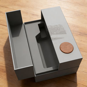 Boîtes cadeaux en carton personnalisées de luxe, rouge mat, pour <span class=keywords><strong>vin</strong></span>, whisky, vodka, bouteille en verre simple, double ouverture magnétique, champagne - Product Image 1