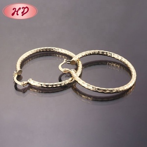 เครื่องประดับแฟชั่นปี 2019 โรงงานจีนขายส่งต่างหูห่วงทองเหลืองชุบทอง - Product Image 4