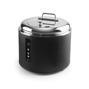Pentola a cottura lenta Lacor 3.8L con controllo digitale e coperchio in acciaio inossidabile nero - Product Image 1