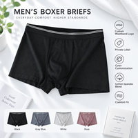 ZHENGPIN Boxers pour hommes en spandex extensible, respirants et doux, avec logo personnalisé OEM, en stock, avec ceinture élastique
