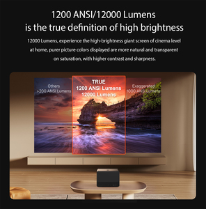 Proyector LED Portátil Pequeño CR67 Pro, 1080P, 12000 Lúmenes, Altavoces Estéreo HIFI Integrados, Compatible con 4K, para Uso Empresarial y Educativo - Product Image 5