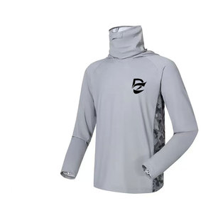 Chemise de pêche à capuche multi-scénarios, blocs de couleur, unisexe, protection <span class=keywords><strong>UV</strong></span> UPF, résistante à l'eau, résistante à l'usure, haut de protection pour la pêche - Product Image 3