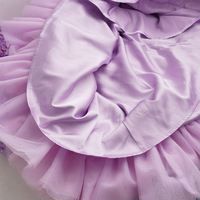 Robes d'été pour filles, violettes à sequins et paillettes, style peplum, en tulle à volants, robe de soirée pour enfants, lilas perlée sans manches, coupe trapèze, pour tout-petits, pour concours de beauté