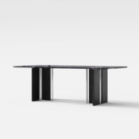 Nouvelle collection de table et de chaises de salle à manger en pierre, légères et luxueuses, de style moderne minimaliste haut de gamme, pour usage hôtelier