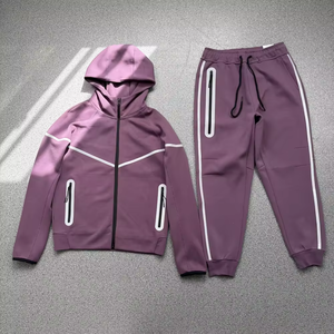 Tuta tecnica con elementi riflettenti, 100% cotone, casual, streetwear, hip-hop, traspirante in inverno, tute da uomo - Product Image 5