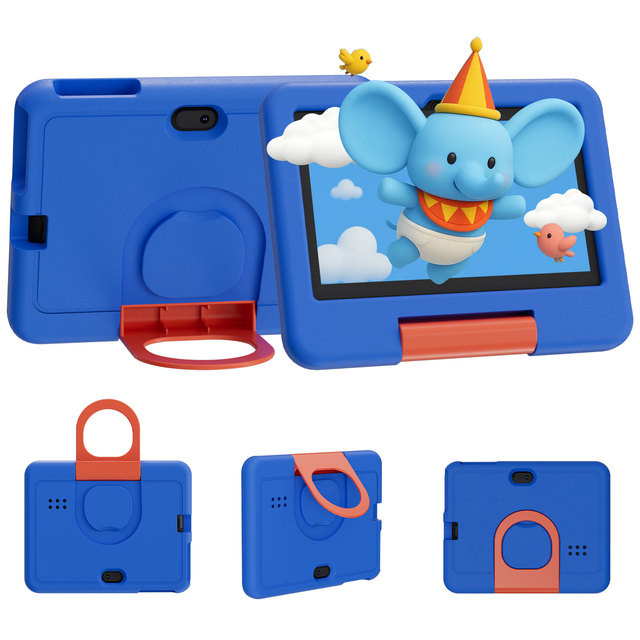 7-Inch Android 12.0 Tablet Kids Quad-Core Strong Processor 4GB RAM + 32GB Storage 2MP Camera Wi-Fi Shockproof Portable Tablet