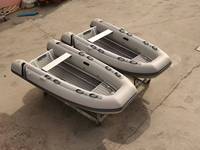 Bateau semi-rigide en PVC de 330 cm avec coque en aluminium soudée professionnelle 2026, design en V profond, idéal pour la pêche, les croisières et les loisirs en famille