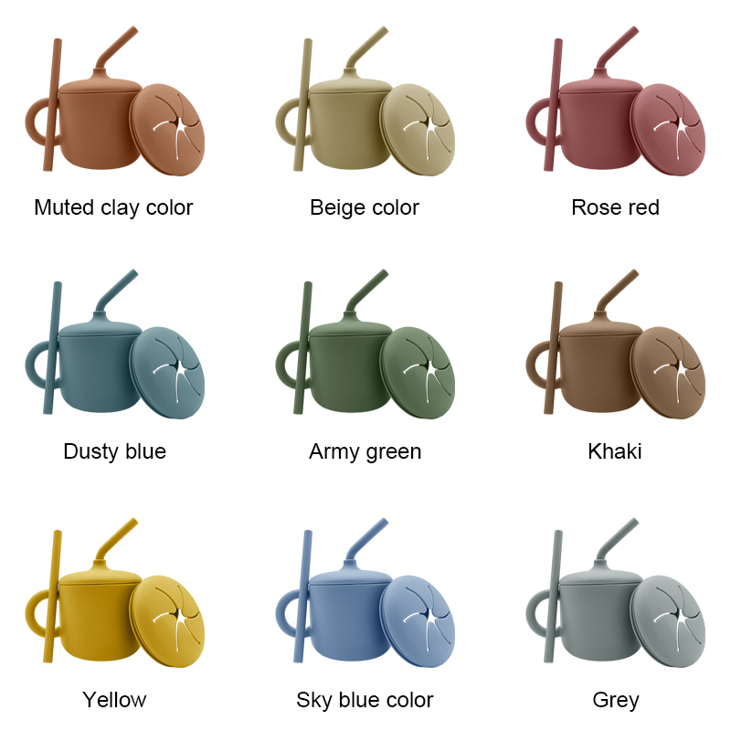 Coloré 2 dans 1 tasse de casse-croûte