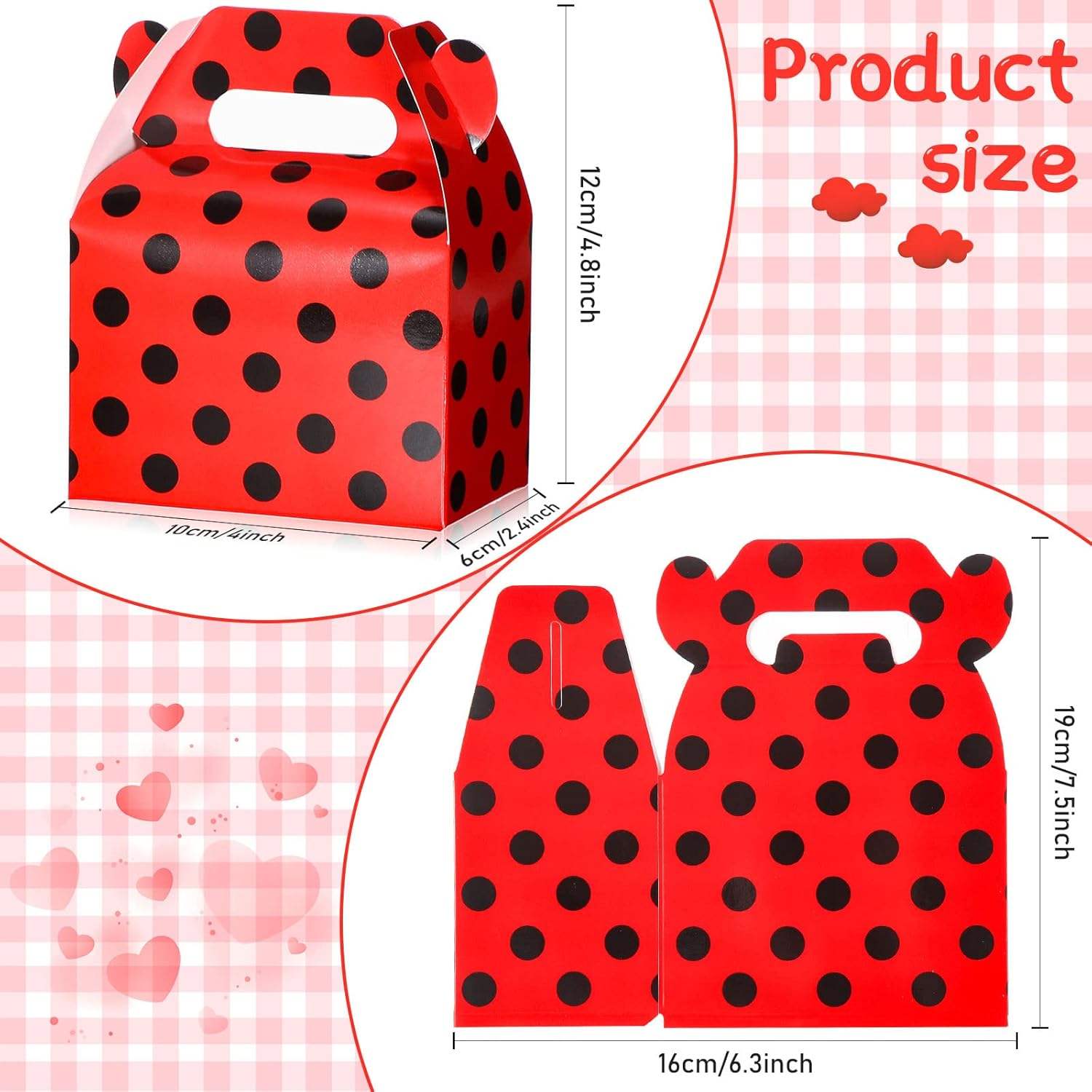 cajas de regalo de mariquita personalizada y de moda para empaques