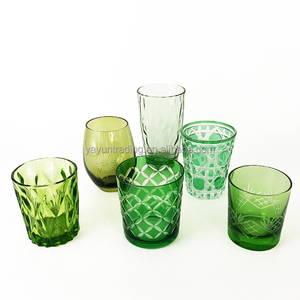 Verres à Whisky en <span class=keywords><strong>cristal</strong></span> vert frais, ensemble <span class=keywords><strong>de</strong></span> gobelets en verre faits à la main, Offre Spéciale - Product Image 1