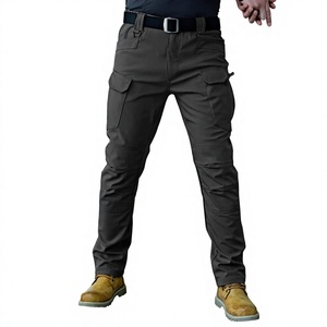 Wholesale OEM Service <b>Lightweight</b> Mid Canvas Breathable Cargo Pants Men Women Anti-Wrinkle Straight Casual Plain Dyed 6 Pocket - Product Image 5